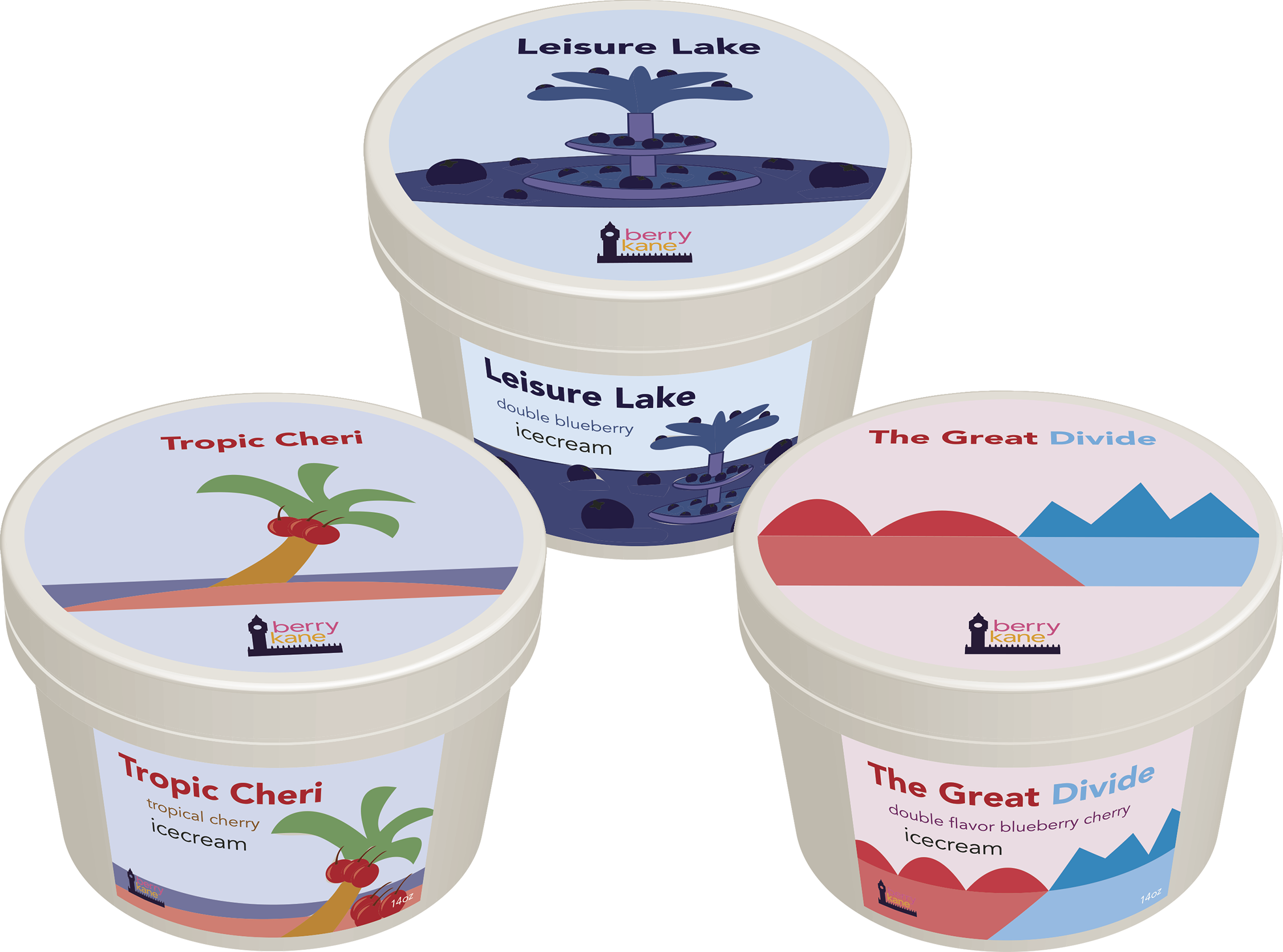 more 3d renders of alternate Berry Kane icecream flavors